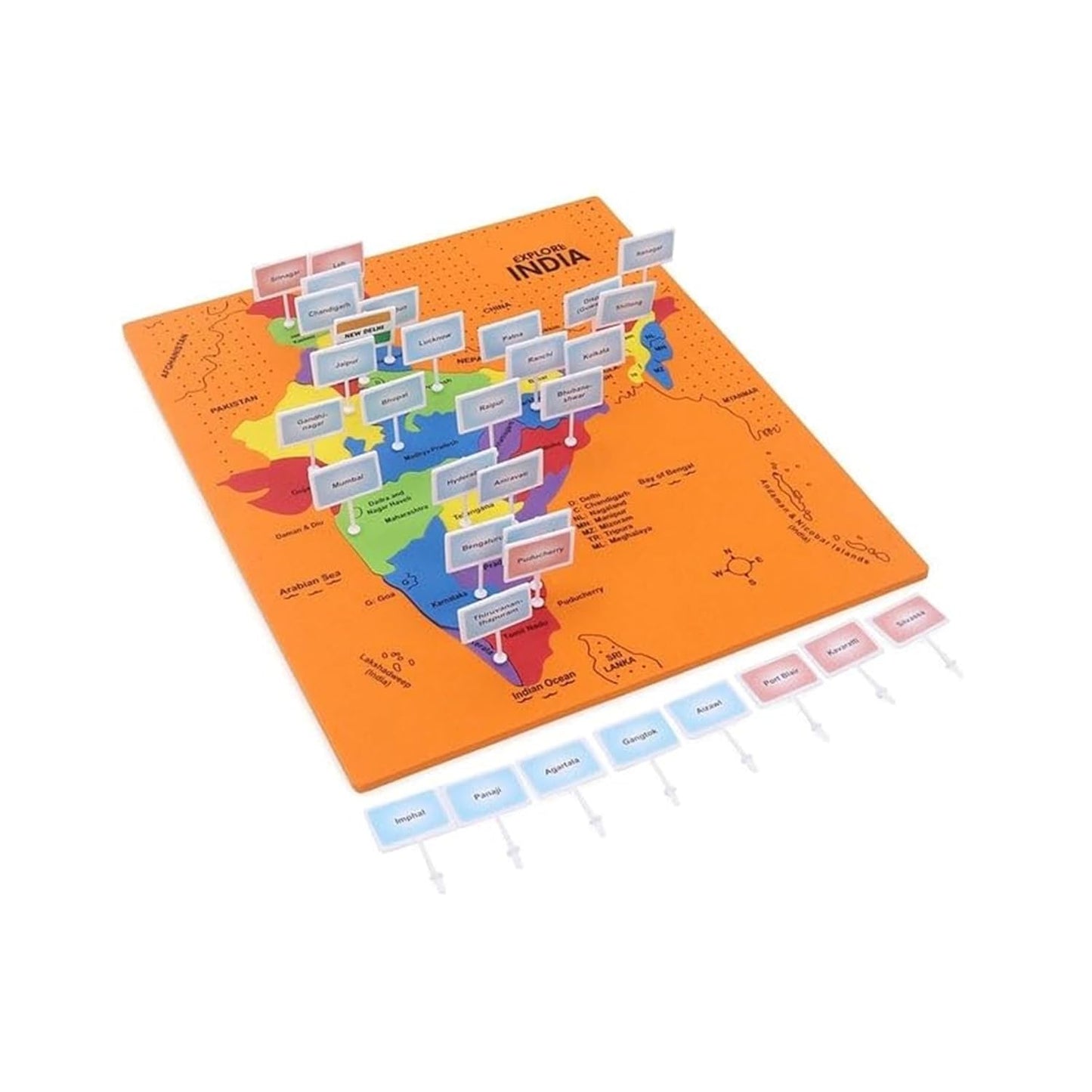 Explore India – States & Capitals Educational Puzzle (24 Pieces)