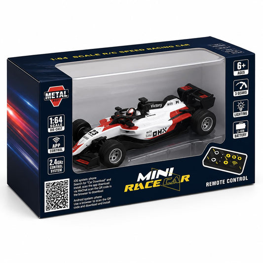F1 Desktop Grand Prix: 1:64 Scale Open-Wheel Mini RC Racing Car