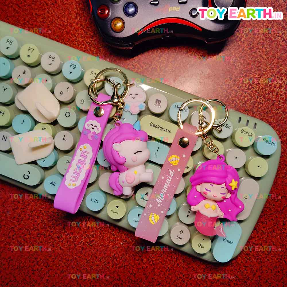 FunBlast Kawaii Keychain – 3D Fancy Rubber Key Chain, Stylish Design  Unicorn Keyrings for Home, Office, Car, Best Gift Keychains, Key Chains for