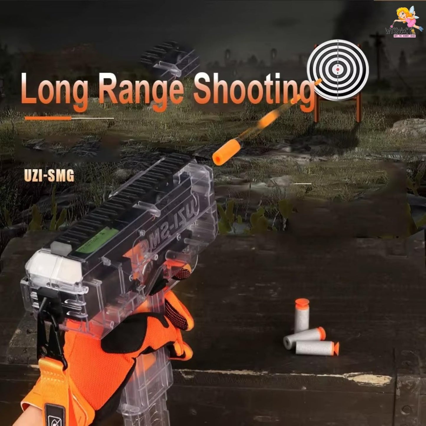Uzi-SMG Automatic Foam Dart Gun | Soft Bullet Gun