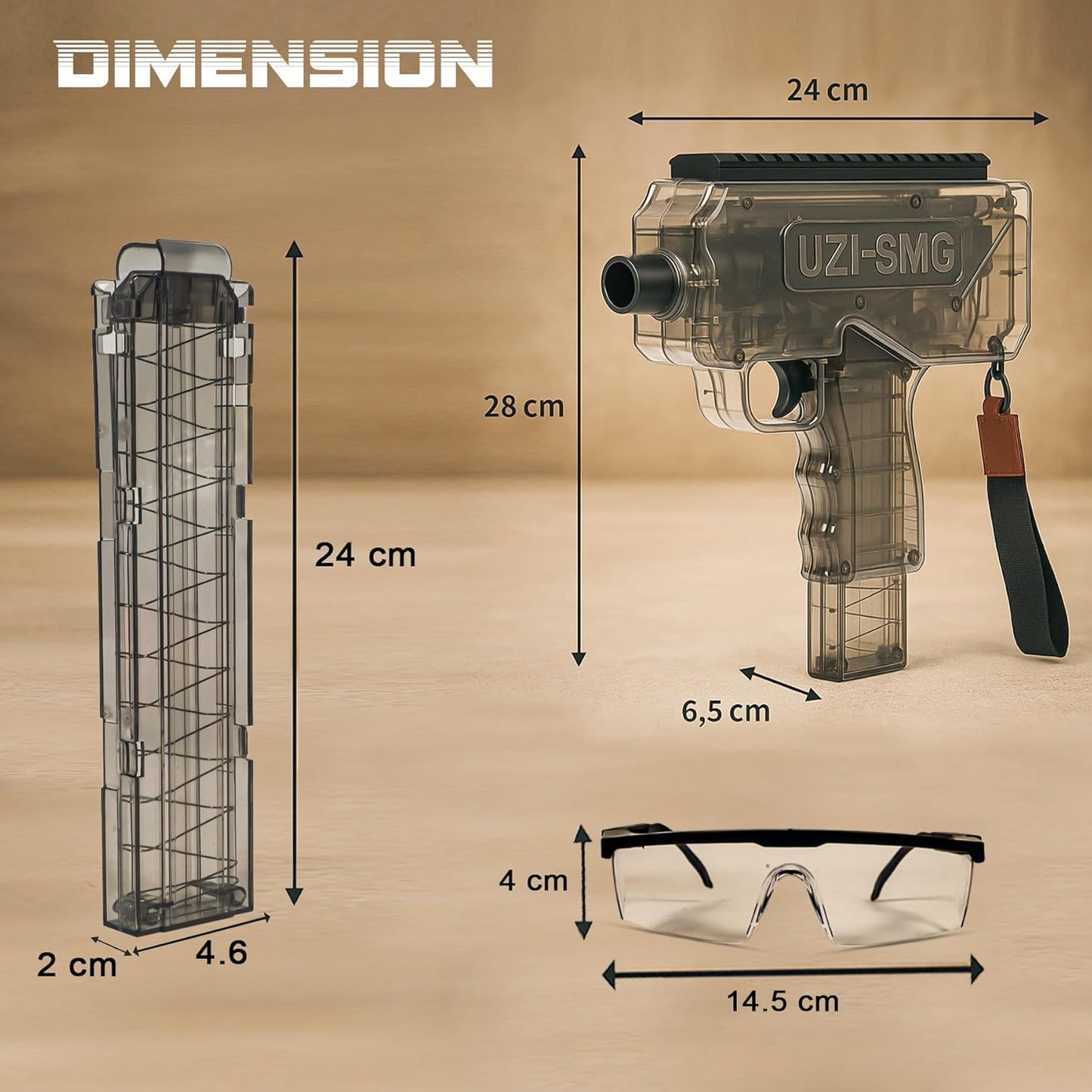 Uzi-SMG Automatic Foam Dart Gun | Soft Bullet Gun
