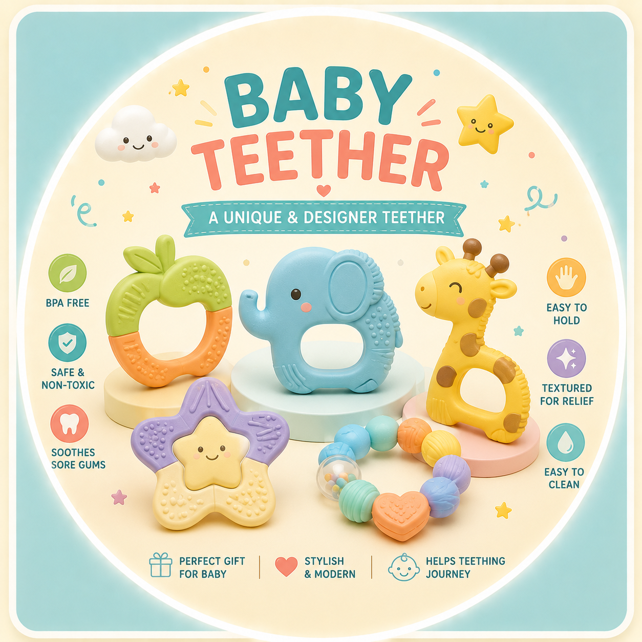 Baby Teether - A Unique & Designer Teether
