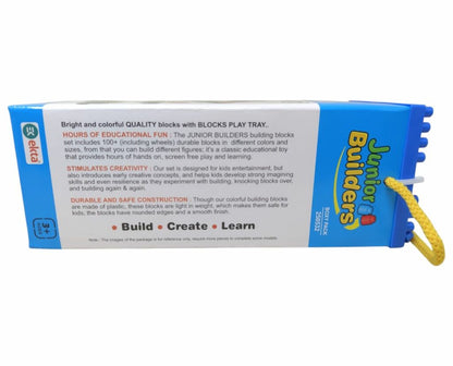 Junior Builders 100+ Pieces Educational Building Blocks Set – Creativity & Learning for Kids (3+ Years)