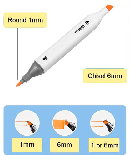 🎨 TouchCool Twin Head Sketch Marker – 18 Color Set | Best Choice