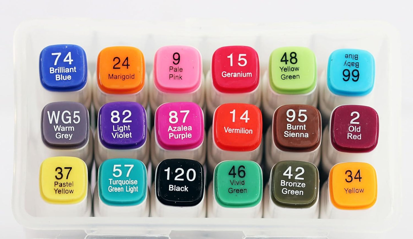 🎨 TouchCool Twin Head Sketch Marker – 18 Color Set | Best Choice
