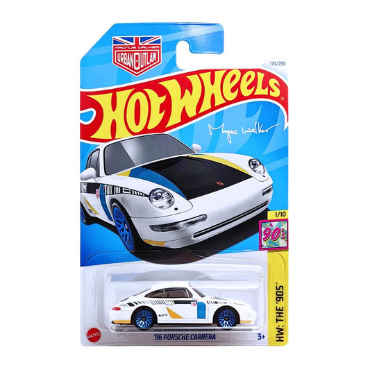 Hot Wheels ’96 Porsche Carrera | 1:64 Scale | Die Cast Collector | White