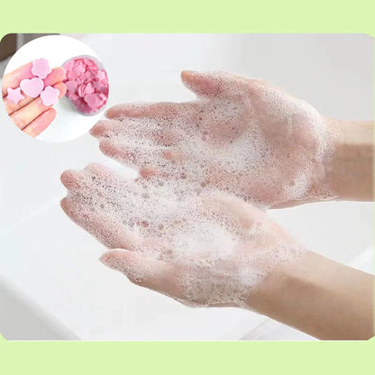 🫧 Mini Heart Box Paper Soap – Fragrant Travel Hand Wash Sheets (Pack of 3)