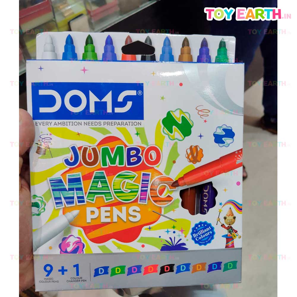 Magic Sketch Pen 9 + 1 | DOMS | 9 Magic Color Pen + 1 Colour Changer Pen |  Mini | ABC Season Store