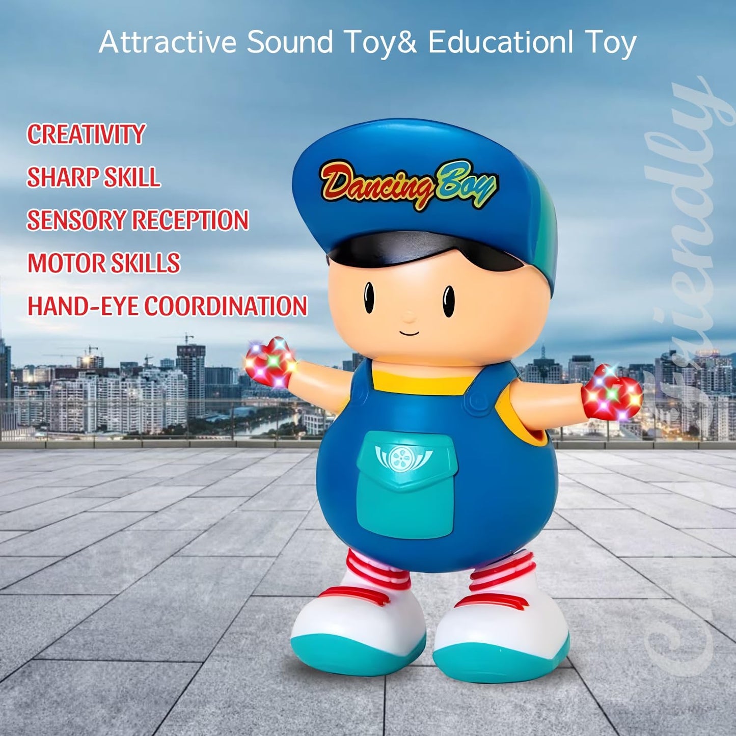 🎵 Dancing Boy Musical Toy – Interactive Light & Music Buddy for Kids! 🎵