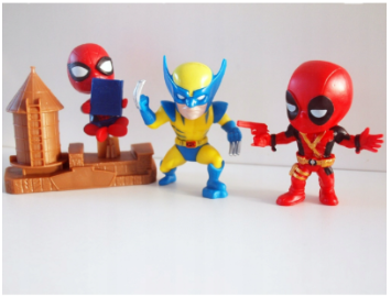 🌟 5-Piece Mini Hero Figure Set — Deadpool | Wolverine | Spider-Man