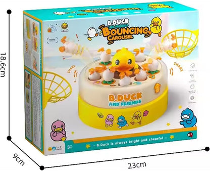 B.Duck & Friends Bouncing Carousel – Interactive Duck Catching Game for Kids (3+ Years)