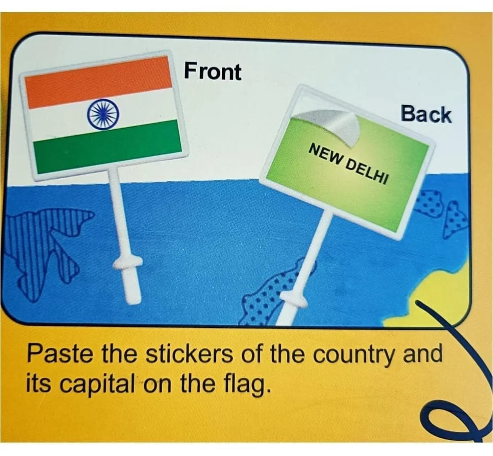 🌍 Explore World Map Puzzle with Flags & Capitals – 75 Pieces | Educational Geography Puzzle for Kids (Age 5+)