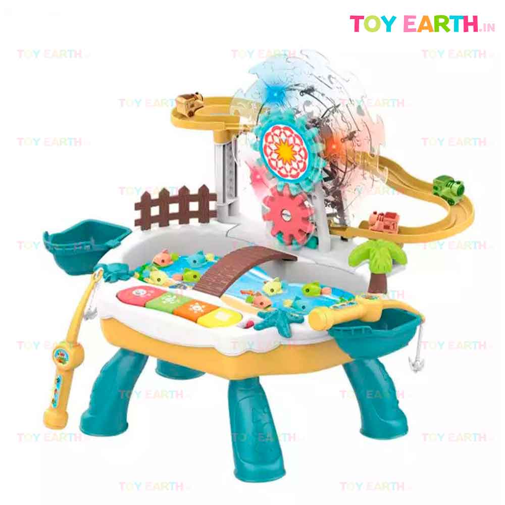 Children Magnetic Electric Fishing Toy Table With Light Music