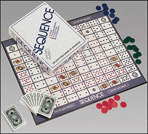Sequence Board Game – Classic Strategy Card Game for Family & Friends | 2–12 Players | English & Arabic Instructions | Age 7+