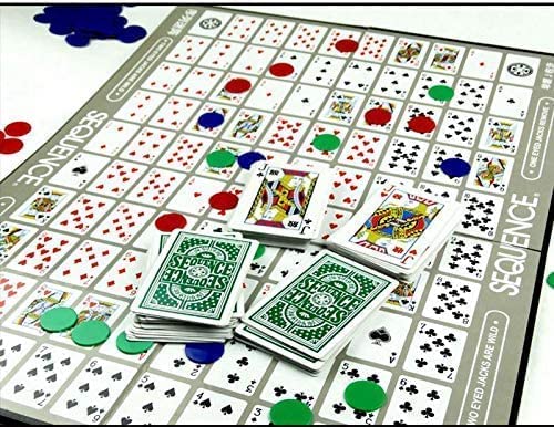 Sequence Board Game – Classic Strategy Card Game for Family & Friends | 2–12 Players | English & Arabic Instructions | Age 7+