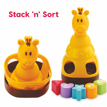 Toys Mate Giraffix – 3-in-1 Stack, Sort & Toss Toy for Toddlers (12M+)