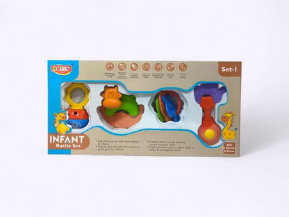 🍼 Infant Rattle Set – 4 Pieces (Set-1) | jhun jhuna