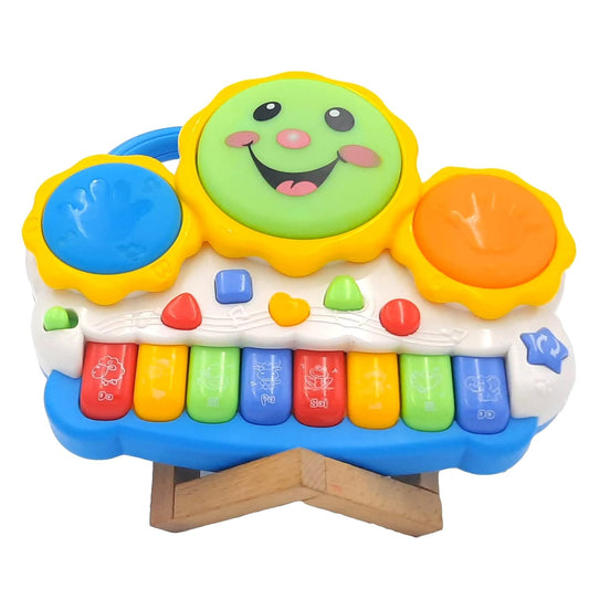 🎶 Kids Musical Keyboard Piano & Drum Toy – Light & Sound Learning Fun 🎶