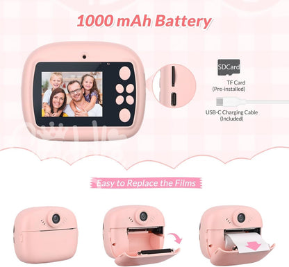 DIY Print Instant Camera | Black & White | Video Recording | MicroSD Support | Photo Save