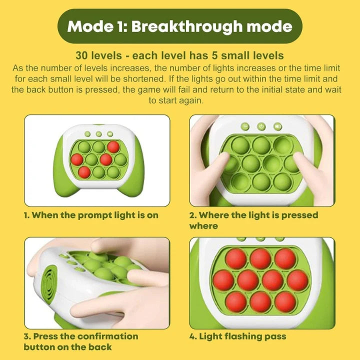 Play Craft POP-it Game – Quick Push Sensory Toy with Lights & Sounds (Ages 3+)