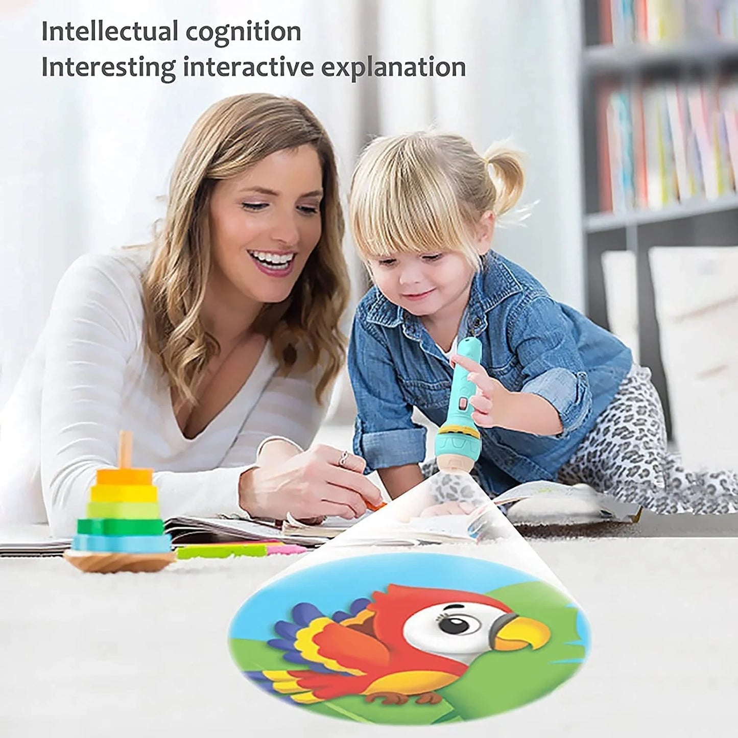 🦁 Kids Mini Projector Torch – Animal & Object Story Projection Light Toy