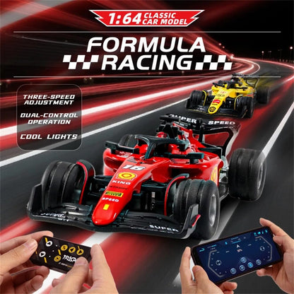 F1 Desktop Grand Prix: 1:64 Scale Open-Wheel Mini RC Racing Car