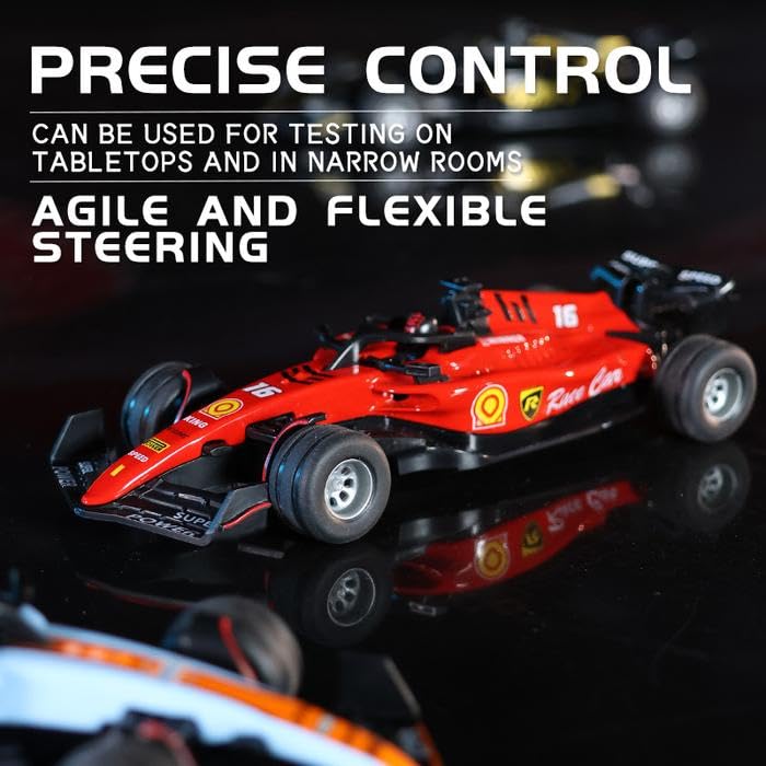 F1 Desktop Grand Prix: 1:64 Scale Open-Wheel Mini RC Racing Car