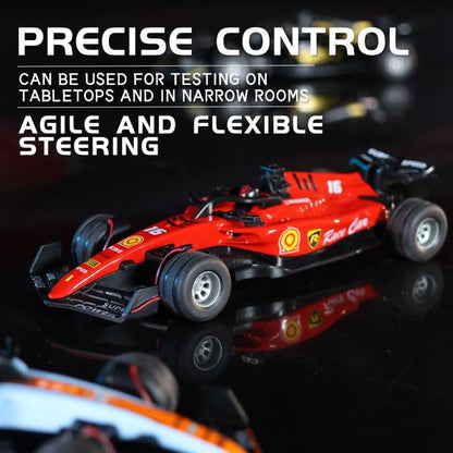 F1 Desktop Grand Prix: 1:64 Scale Open-Wheel Mini RC Racing Car