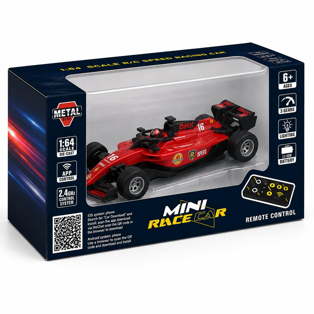 F1 Desktop Grand Prix: 1:64 Scale Open-Wheel Mini RC Racing Car