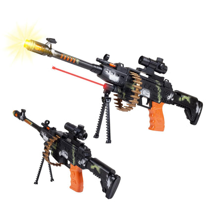 Kids Electronic Machine Gun Toy with Lights, Sound & Vibration