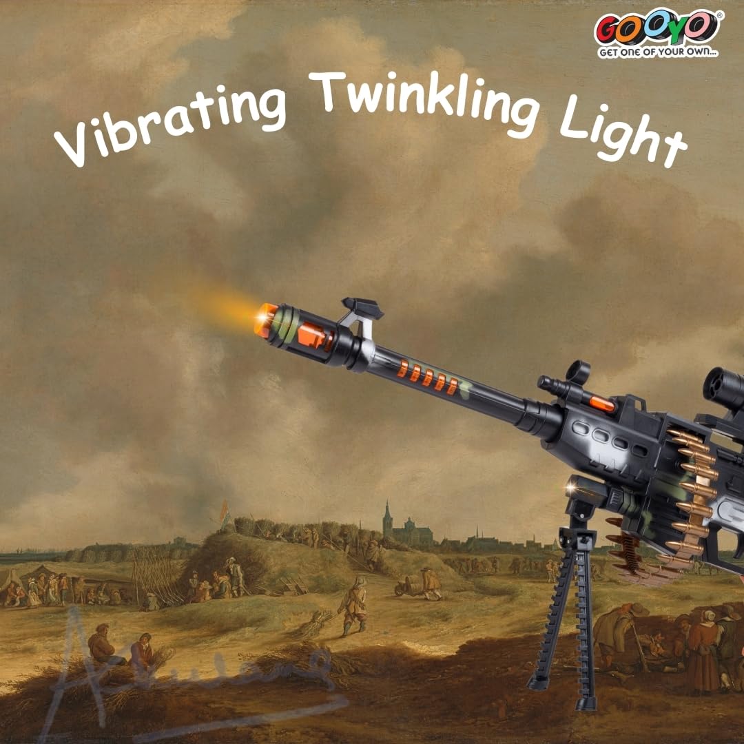 Kids Electronic Machine Gun Toy with Lights, Sound & Vibration