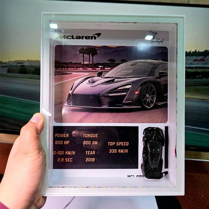 McLaren Senna Led Frame With Hotwheels Car scale Model | Best Gift For Valentines Day | Car Lovers Frames | Car Collection | 10 * 8