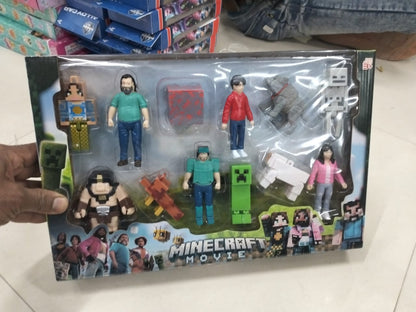 🎮 Minecraft Movie Action Figure Set – 9-Piece Character Collection (Ages 3+)