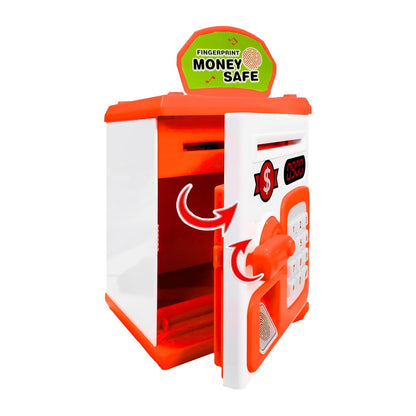 Electronic Fingerprint Money Safe for Kids – Automatic Bank note Insert | Password & Touch Sensor
