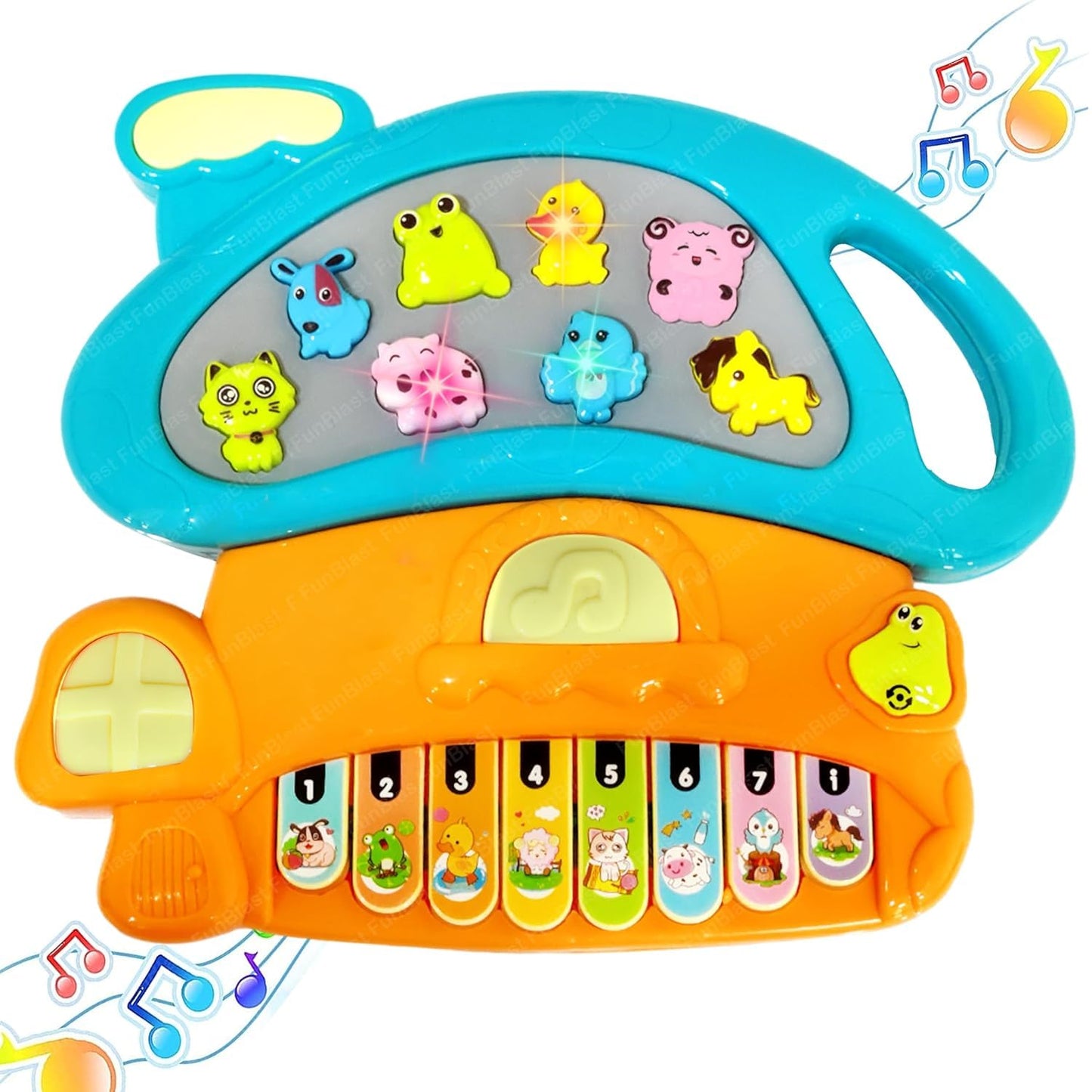 🌈 Mushroom Musical Piano Toy – Light-Up, Animal Sounds & Baby-Friendly Keys