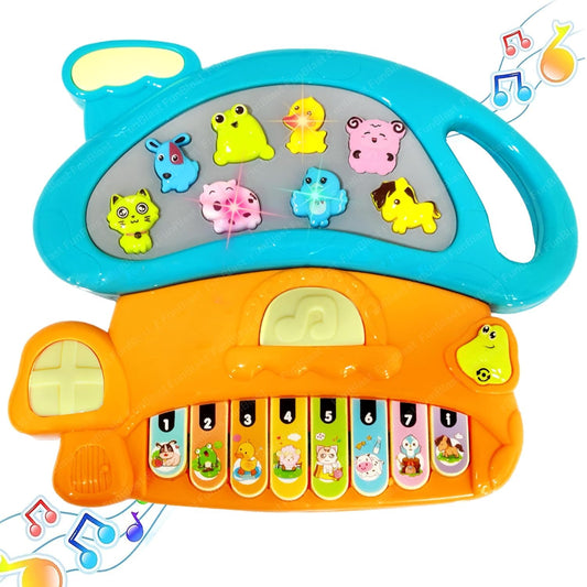🌈 Mushroom Musical Piano Toy – Light-Up, Animal Sounds & Baby-Friendly Keys
