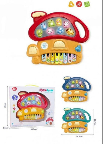 🌈 Mushroom Musical Piano Toy – Light-Up, Animal Sounds & Baby-Friendly Keys