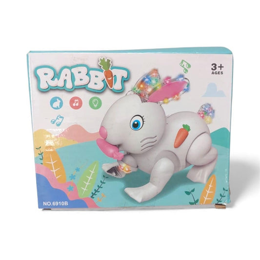 Musical Walking Rabbit Toy with LED Lights, Carrot Accessory & Sound – Kids Gift (3+