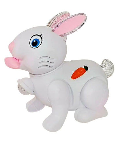 Musical Walking Rabbit Toy with LED Lights, Carrot Accessory & Sound – Kids Gift (3+