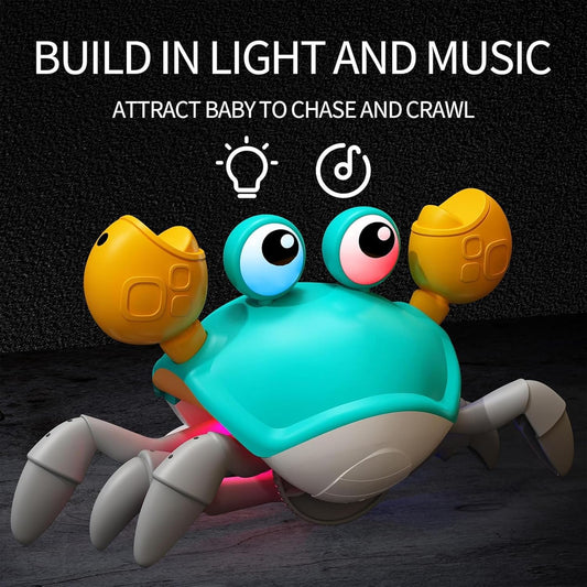 🦀✨ Musical Crawling Crab Toy – Smart Sensor, Light-Up Fun & Rechargeable!