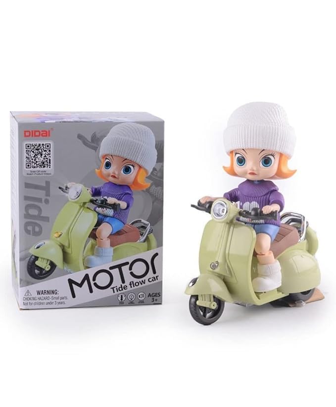 🚲 Musical Scooter Tide Flow Motor Car – Interactive Dancing Doll Ride