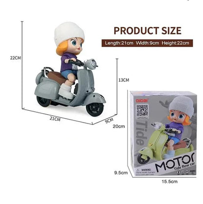 🚲 Musical Scooter Tide Flow Motor Car – Interactive Dancing Doll Ride