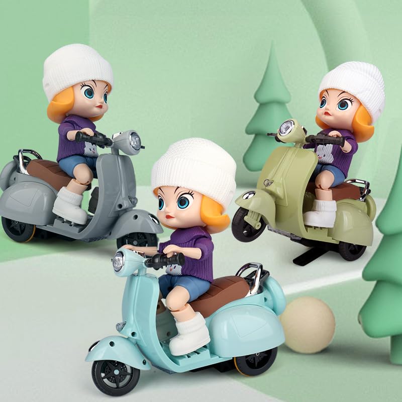 🚲 Musical Scooter Tide Flow Motor Car – Interactive Dancing Doll Ride