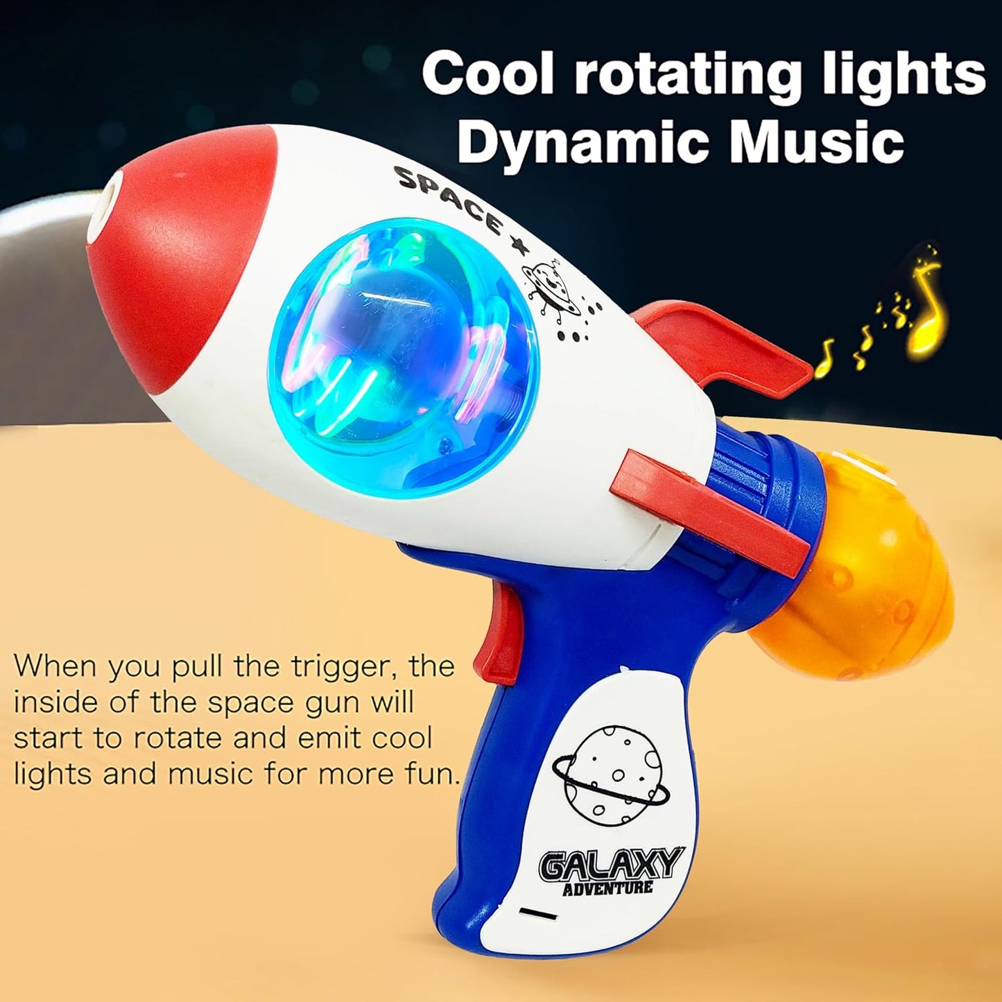 🚀 Musical Space Gun Toy — Galaxy Adventure Edition