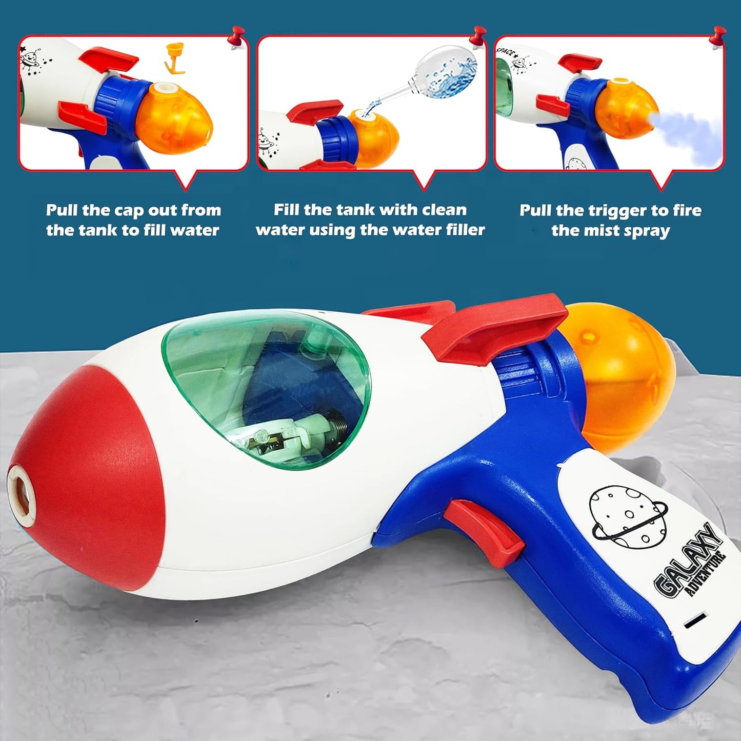 🚀 Musical Space Gun Toy — Galaxy Adventure Edition