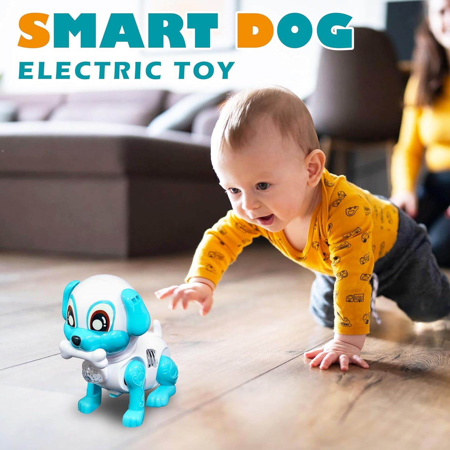 🐶 Musical LED Walking Smart Dog Toy — Battery Operated