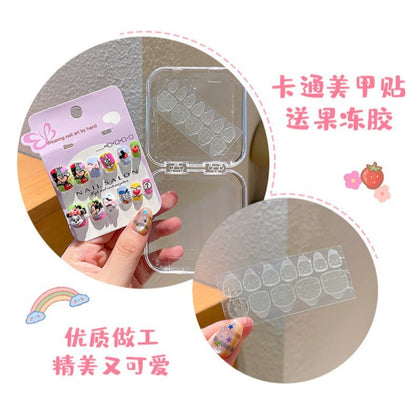 Cute Press-On Nail Art Set – Colorful Cartoon Designs (Design & Color May Vary) {Pack of 5}