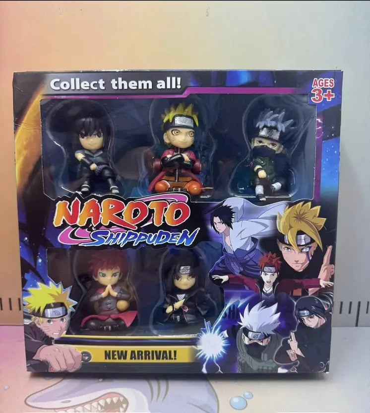 Naruto Shippuden – 6 PCS Mini Collectible Figure Set | Action Figures