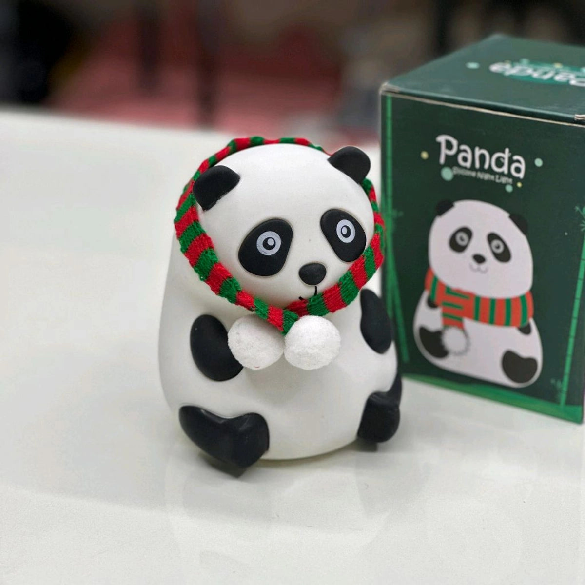 Cute Panda Silicone Night Light – Tap to Change Colors