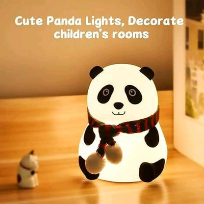 Cute Panda Silicone Night Light – Tap to Change Colors